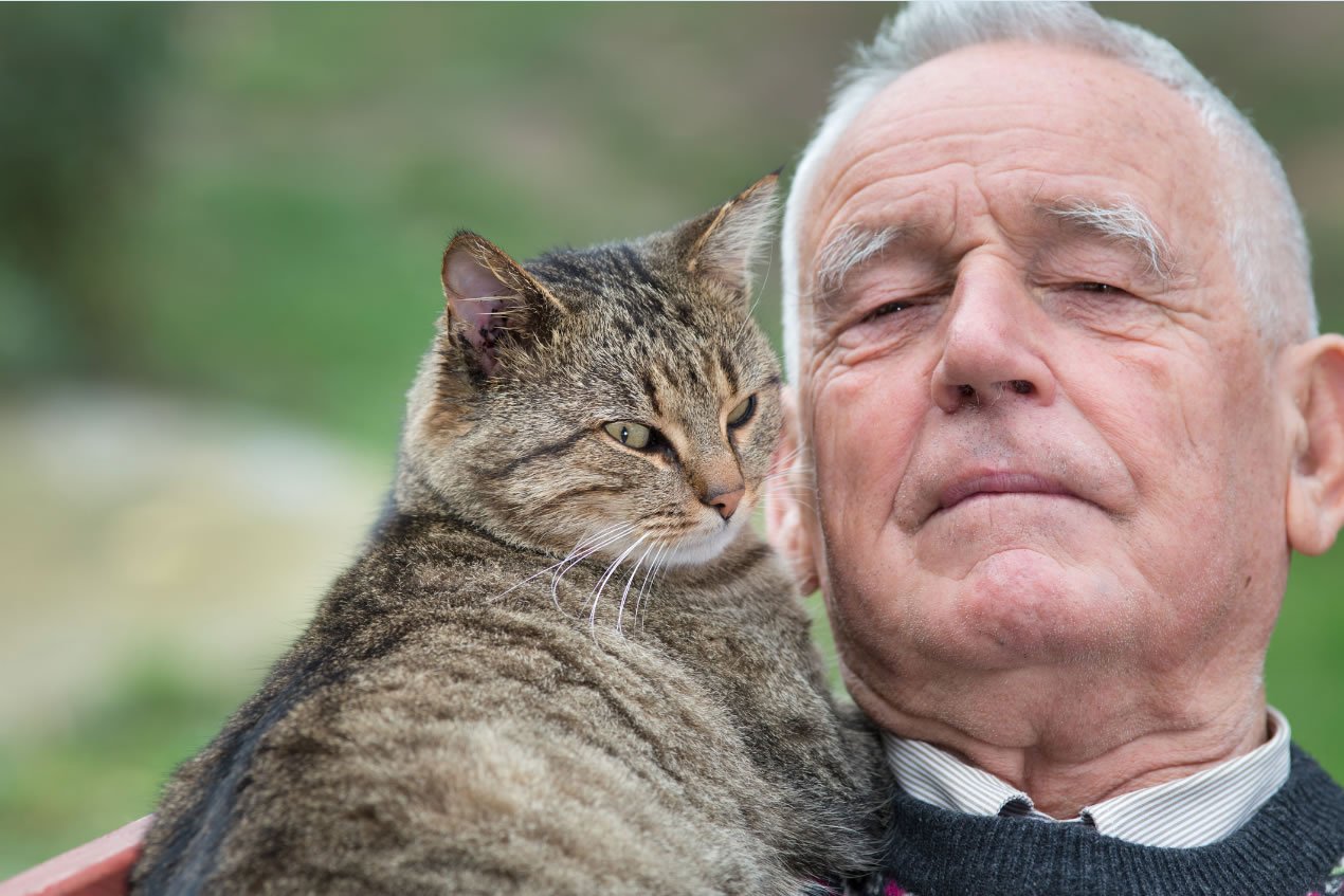 Man with Cat